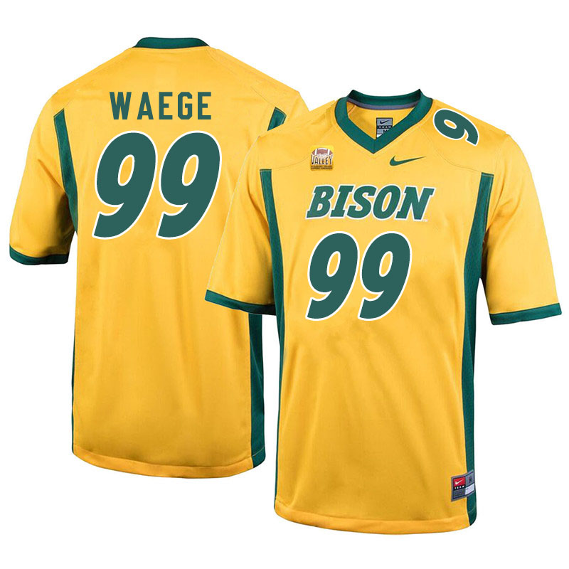 Men #99 Spencer Waege North Dakota State Bison College Football Jerseys Sale-Yellow